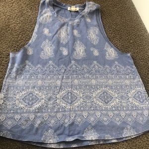 Blue Paisley tank top